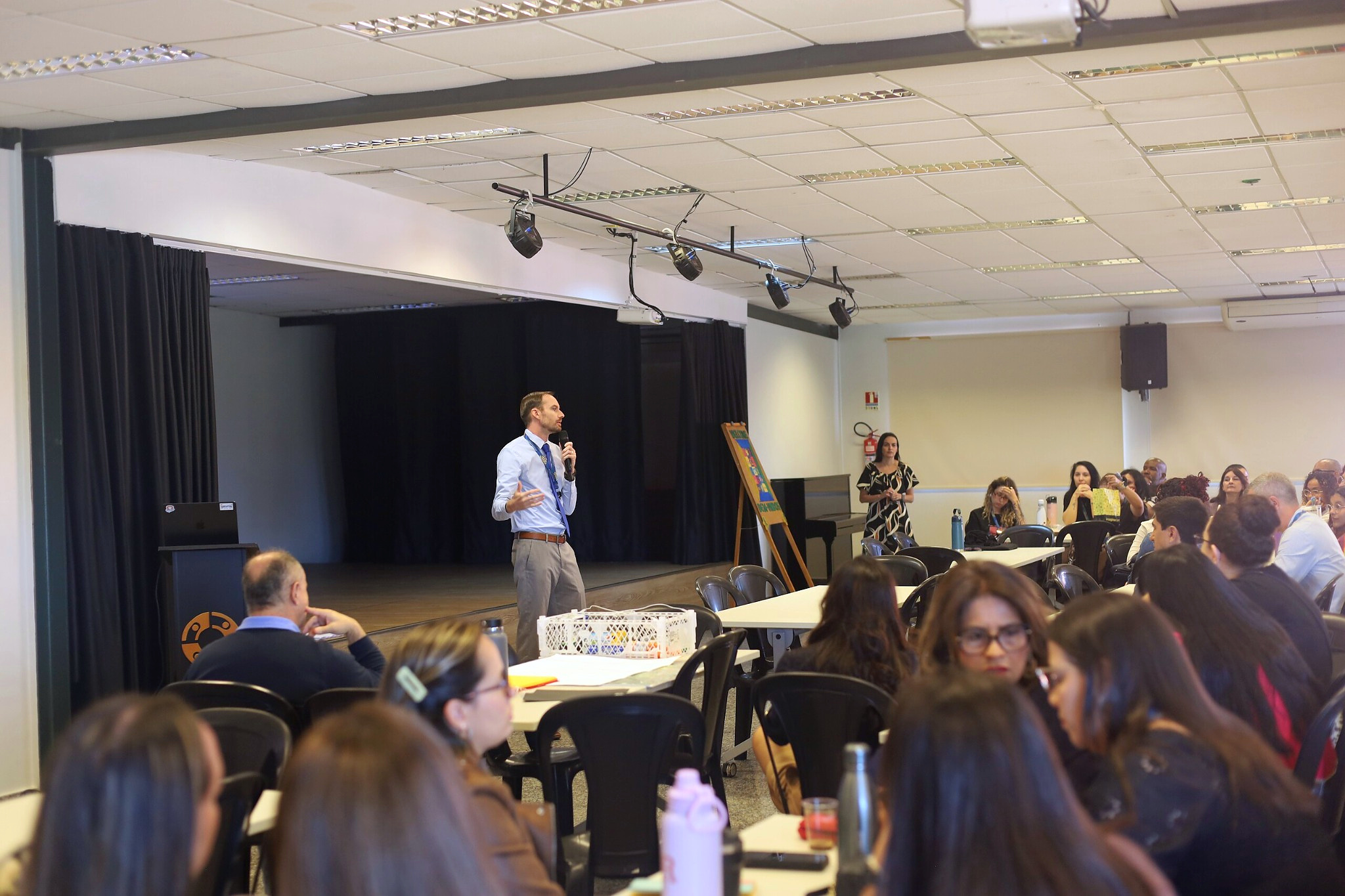 Keith Ray leading a professional learning session with a large group of educators